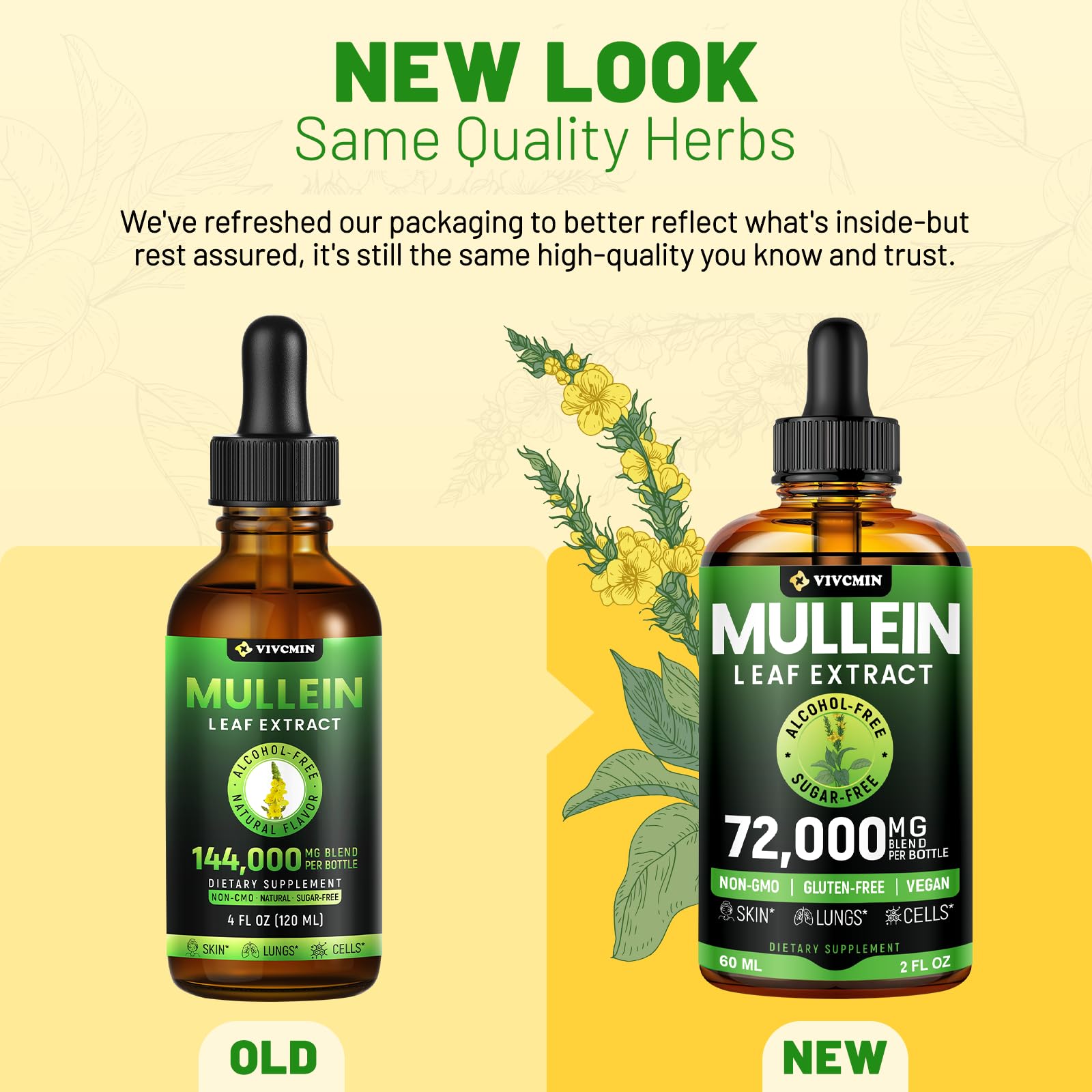 vivcmin Mullein Drops being added to a glass of water for daily use