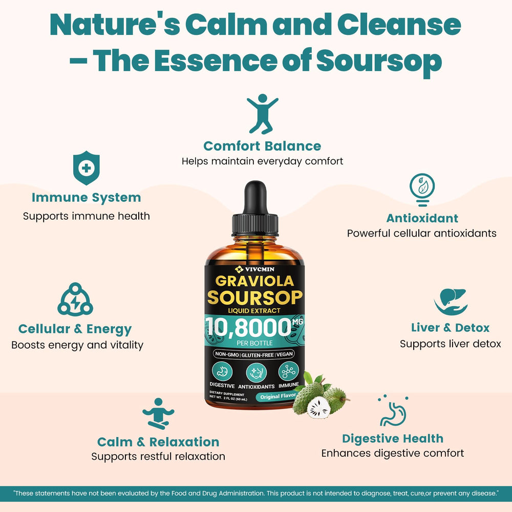 Vivcmin Graviola liquid in glass demonstrates versatile daily use.