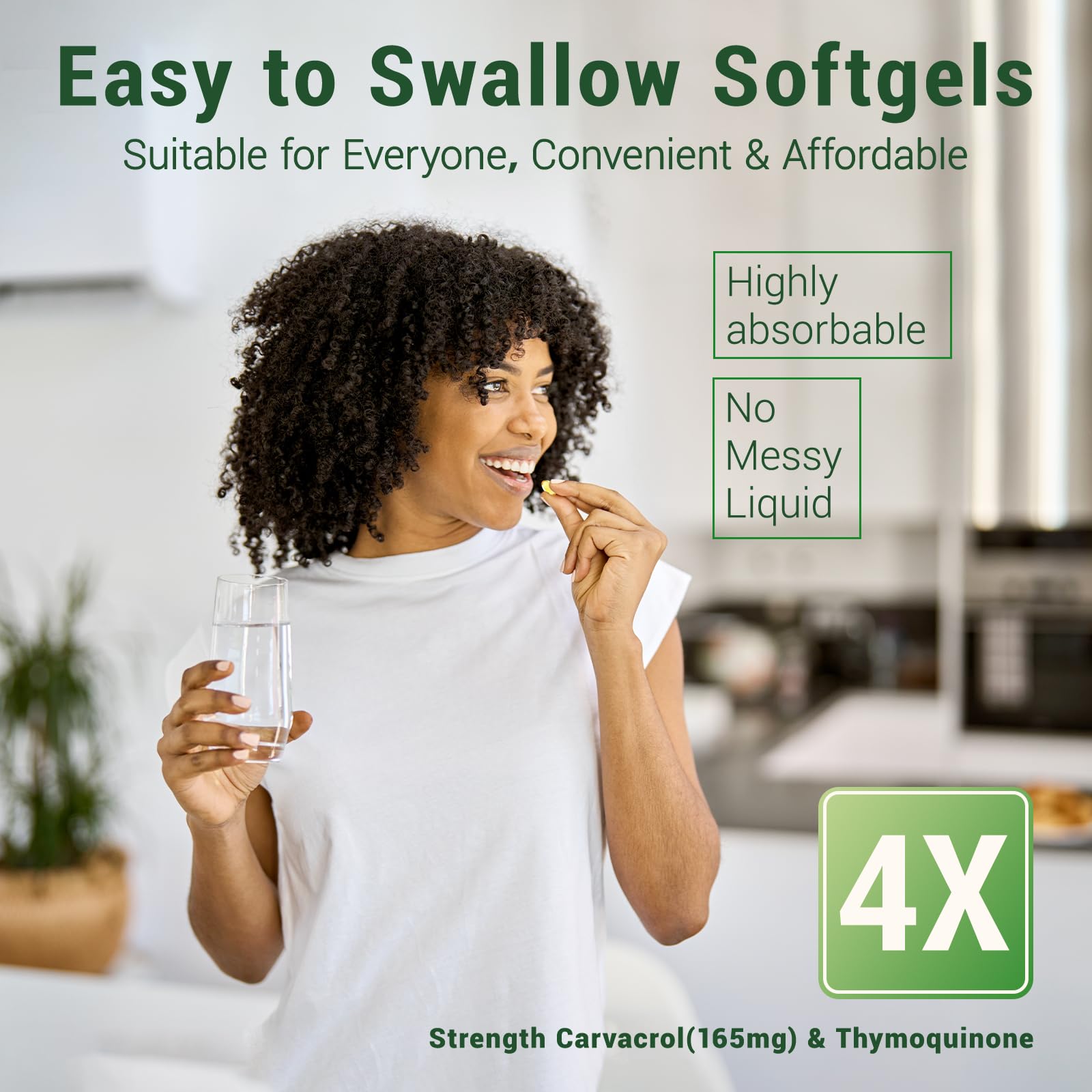 Vivcmin softgels shown out of pack for easy swallowing.