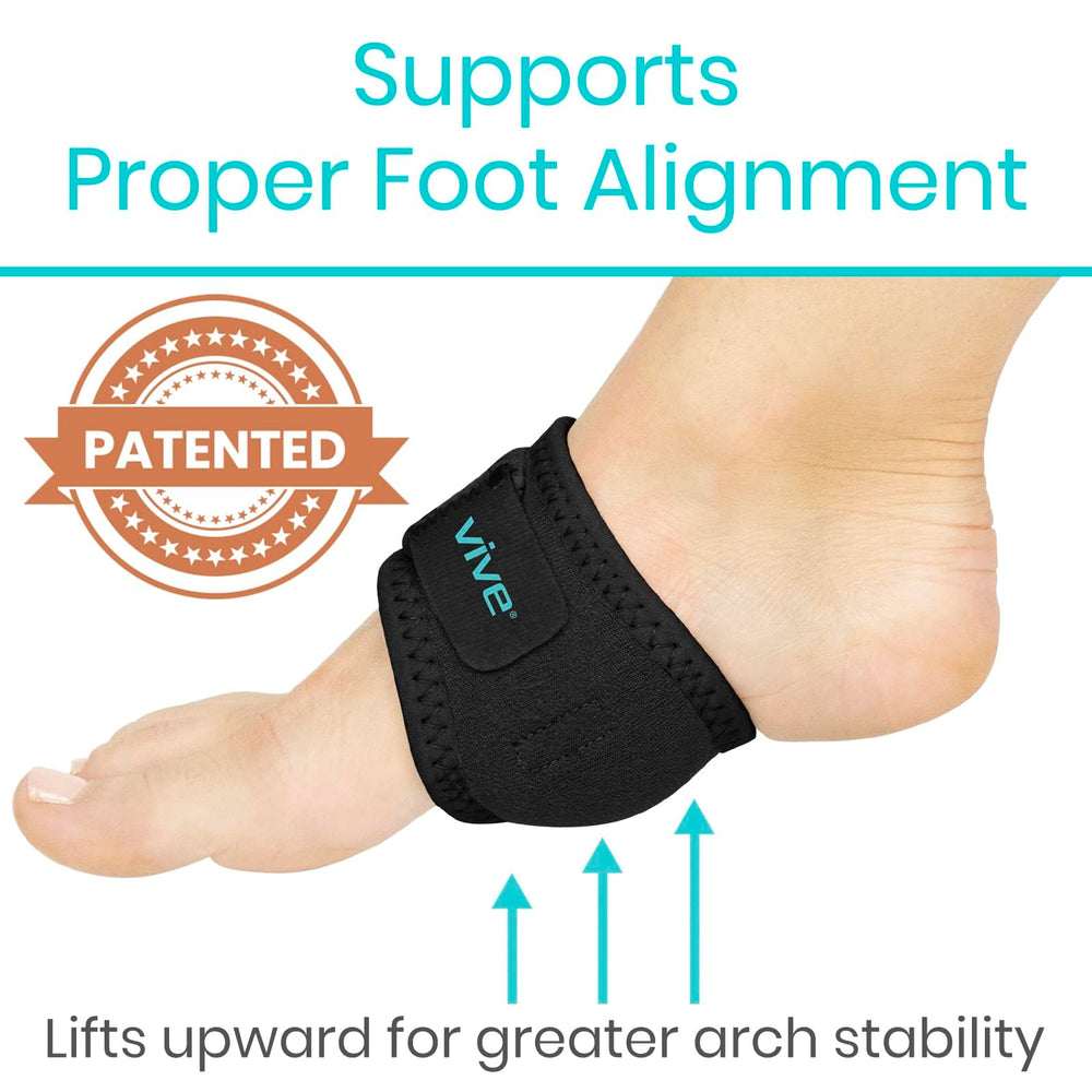 Vive arch support brace in-shoe fit shows discreet design suitable under socks.