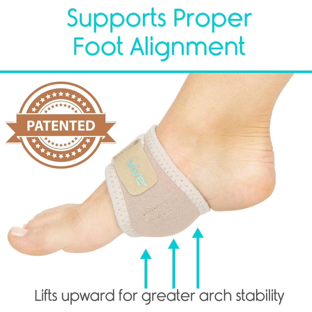 Vive Beige arch brace underfoot showing discreet design.