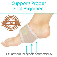 Vive Beige arch brace underfoot showing discreet design.