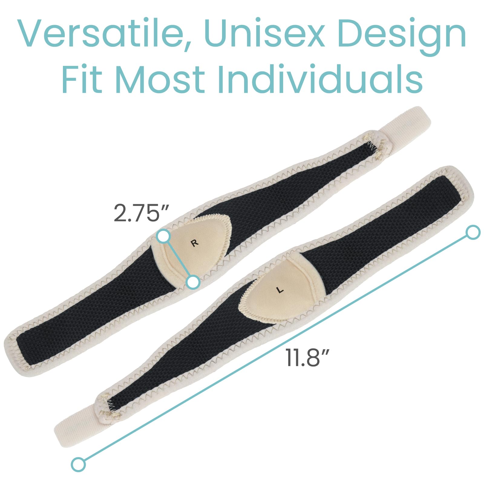 Vive breathable latex-free material keeps feet cool and dry.