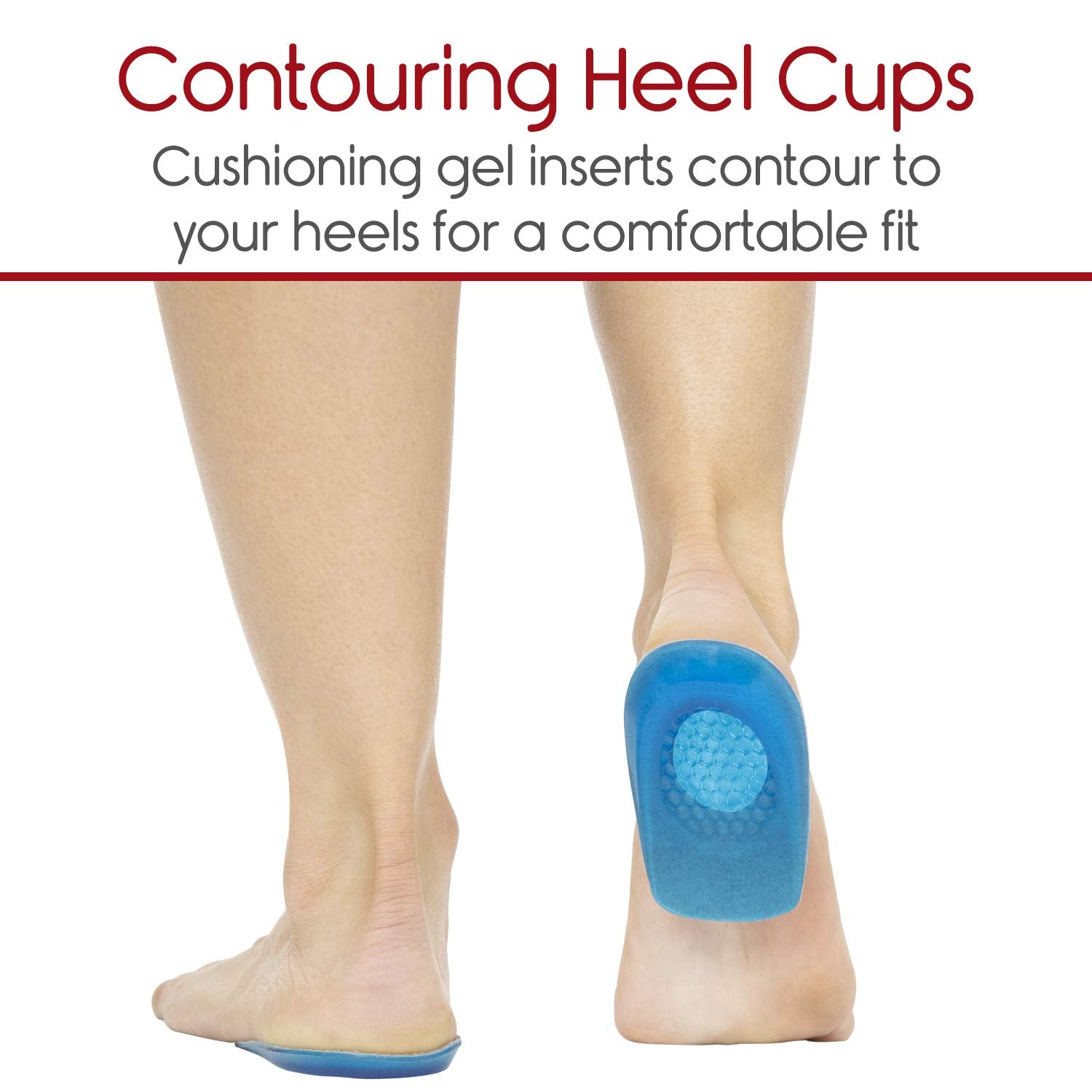 Vive Envelop heel cups worn by a man with athletic shoes.