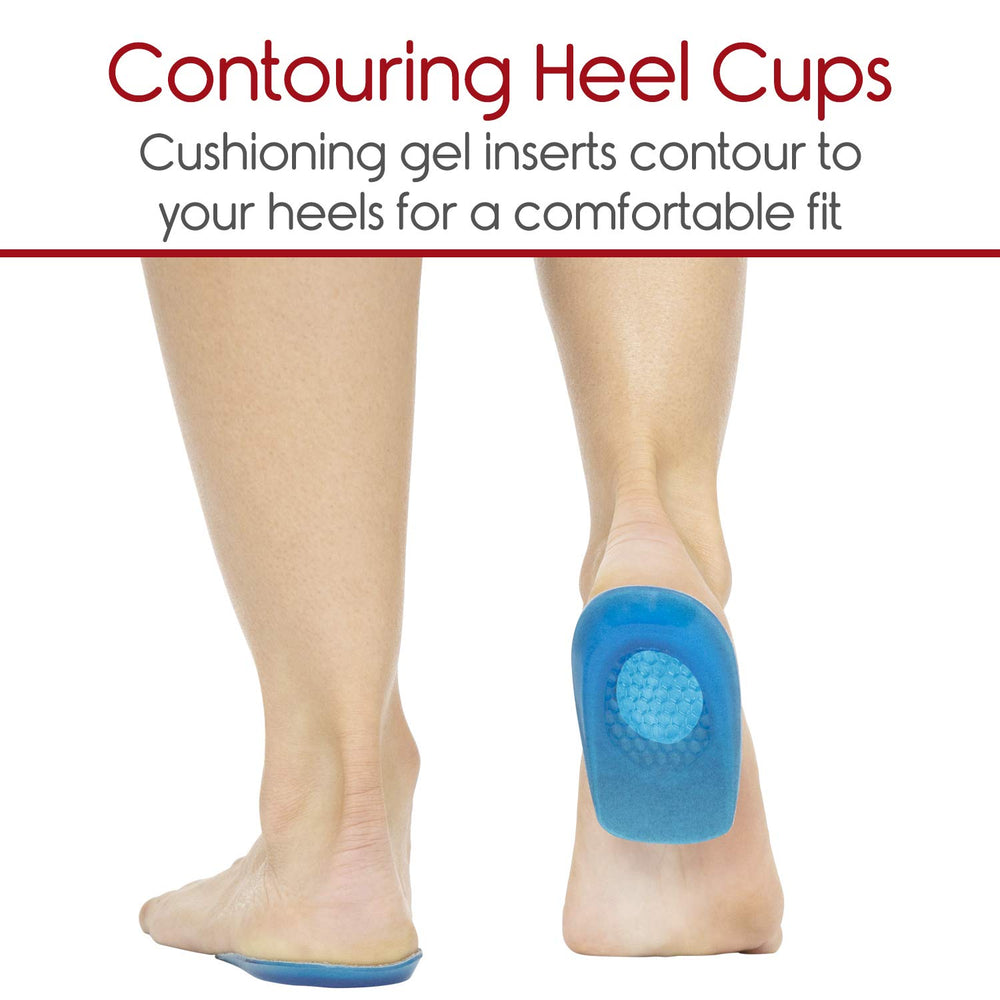 Vive Envelop heel cups worn by a man with athletic shoes.