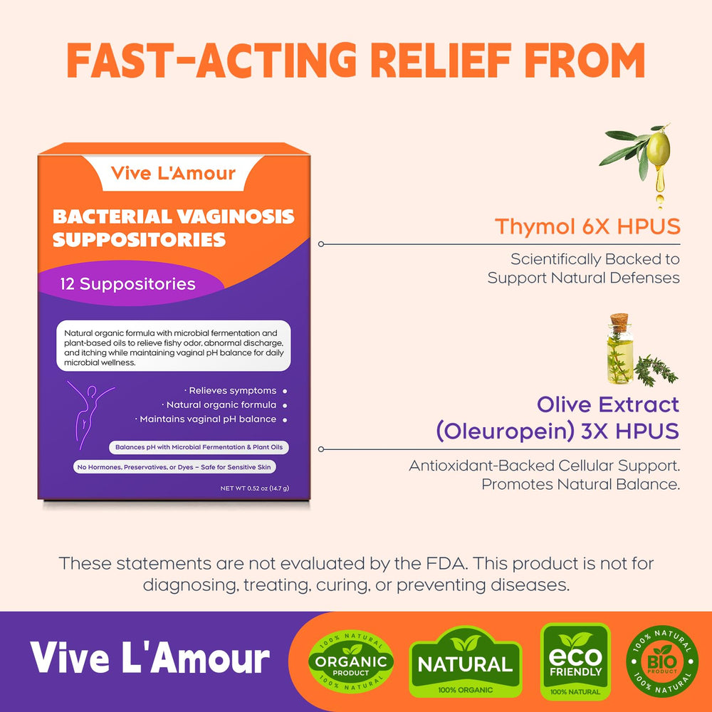 Vive L'Amour individually wrapped inserts for easy, discreet use.