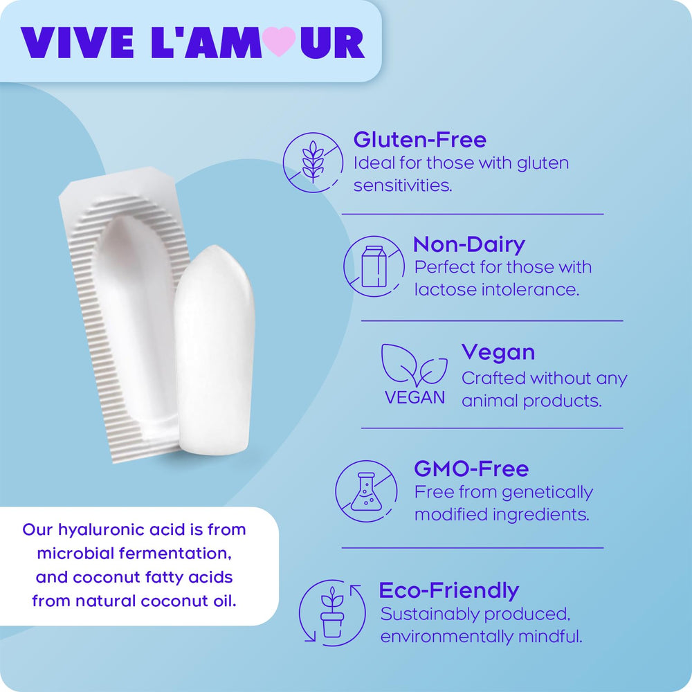 Vive L'Amour semi-solid texture is easy to insert and use.