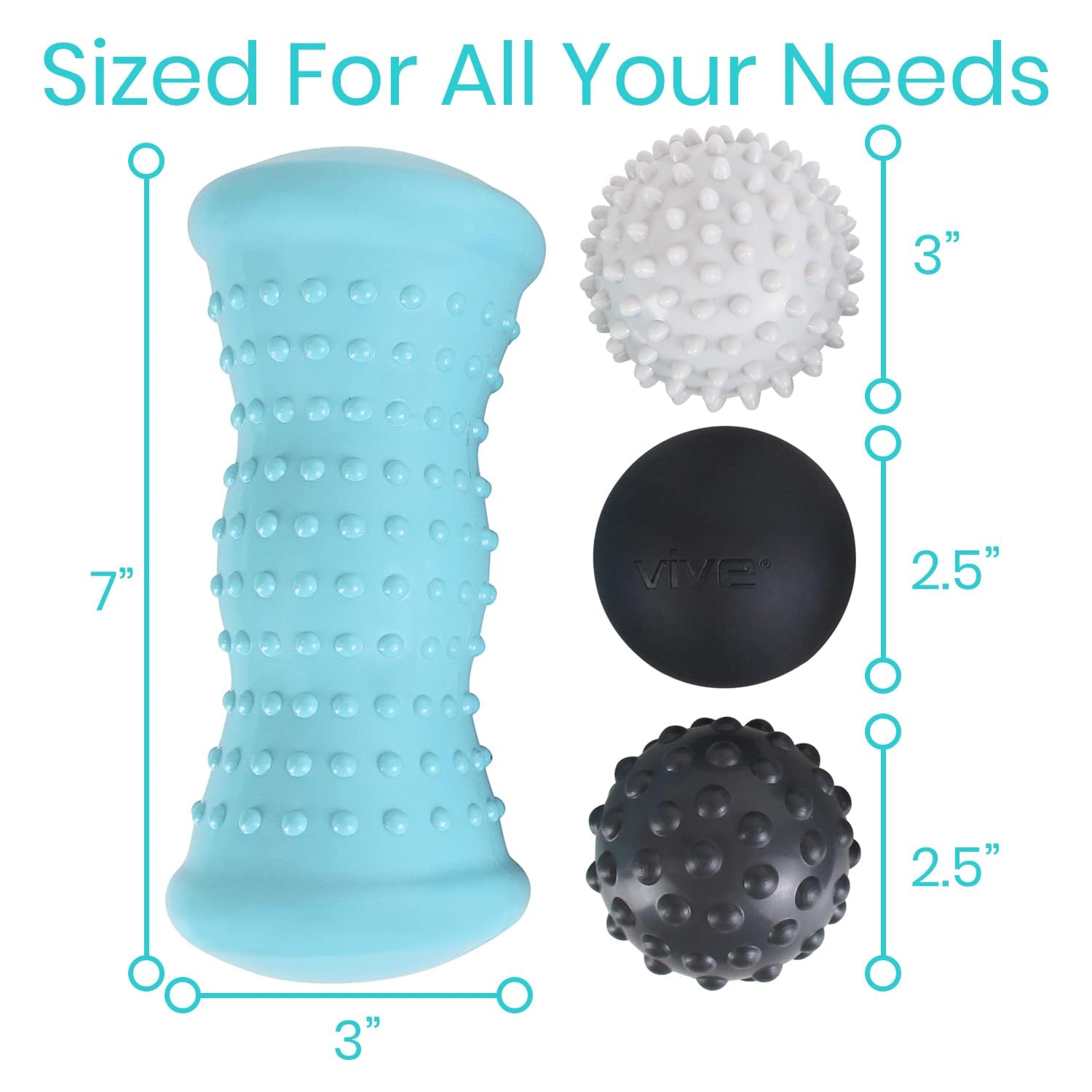 Vive Massage Ball Set ideal for gym and office recovery on the go.