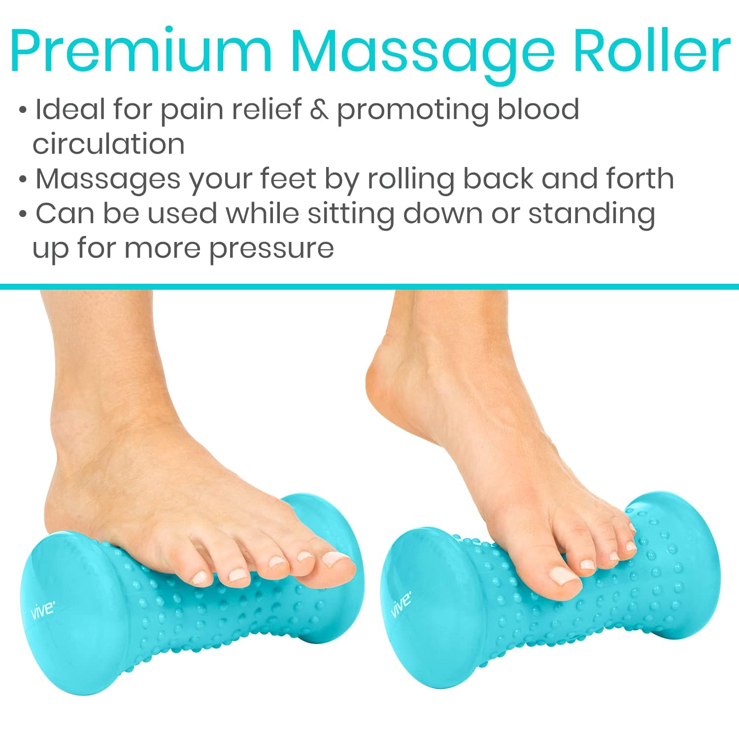 Vive Massage Ball Set smooth lacrosse ball for concentrated deep tissue work.