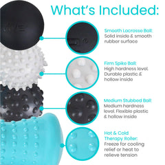 Vive Massage Ball Set studded firm delivers deeper trigger point massage.
