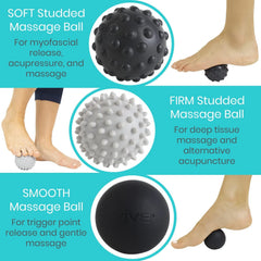 Vive Massage Ball Set studded soft targets foot tension with acupuncture-like relief.