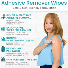 ViveCare wipe demonstrates skin-friendly adhesive removal