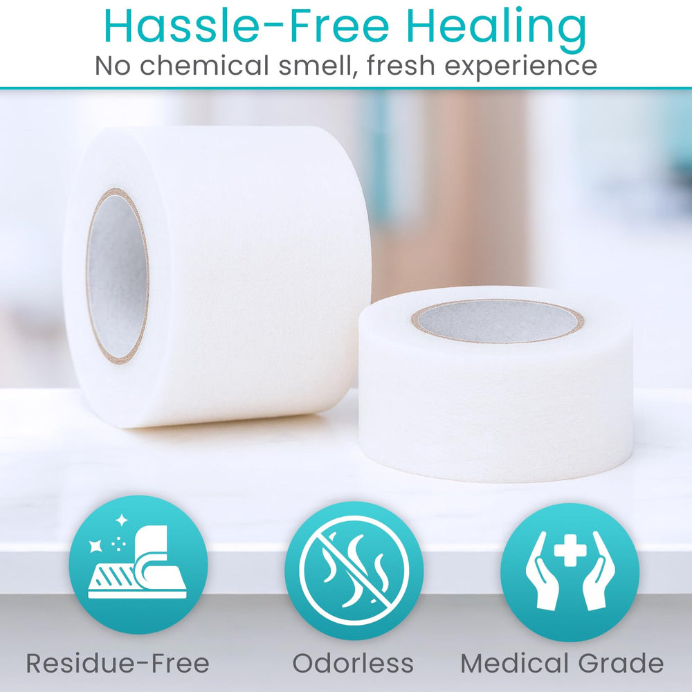ViveCare dressings-and-gauze tape helps secure bandages with tidy margins