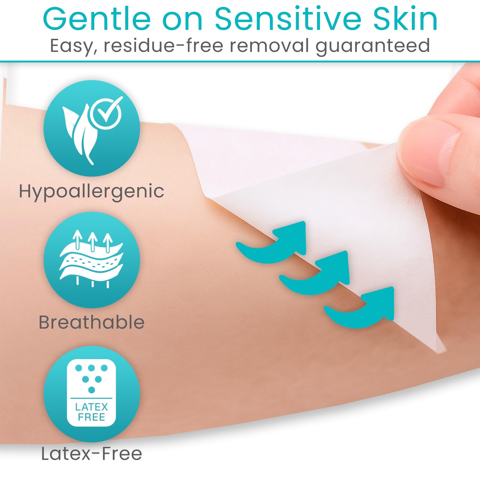 ViveCare sensitive-skin tape is ideal for sensitive patients and wound care
