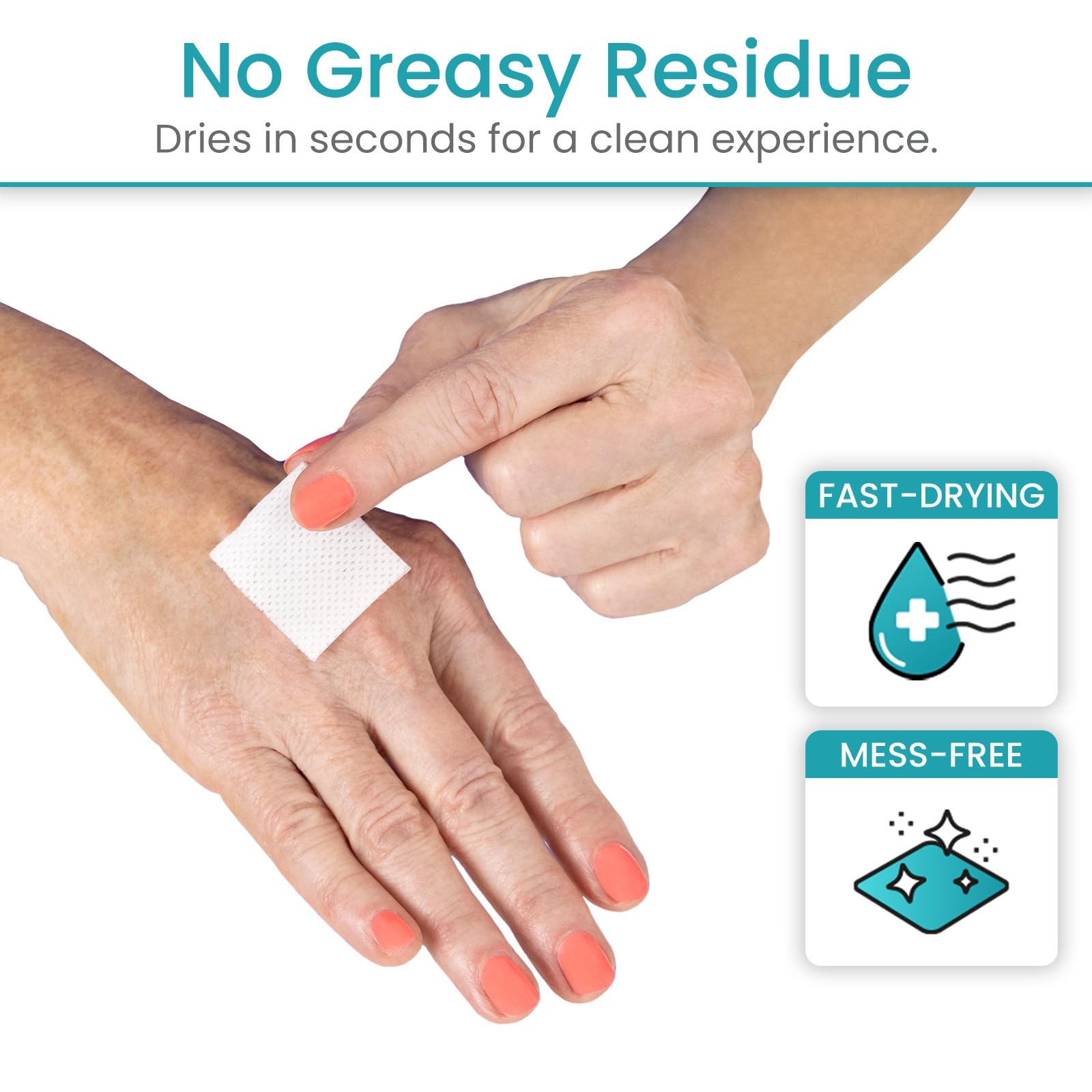 Vive Care Skin Prep Wipes prep skin for secure adhesive bonding