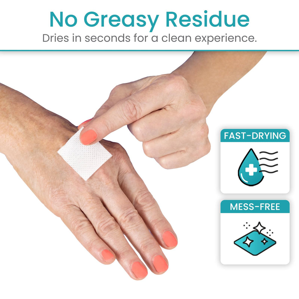 Vive Care Skin Prep Wipes prep skin for secure adhesive bonding
