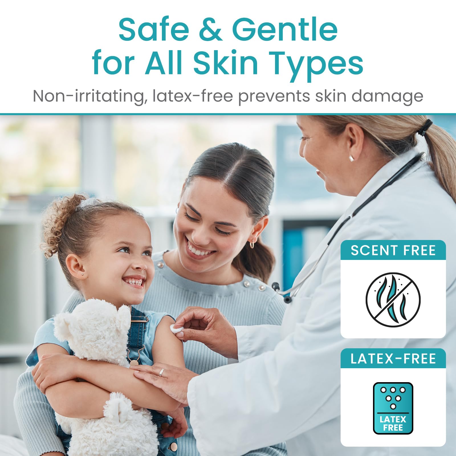 Vive Care Skin Prep Wipes barrier film application protects skin from residue