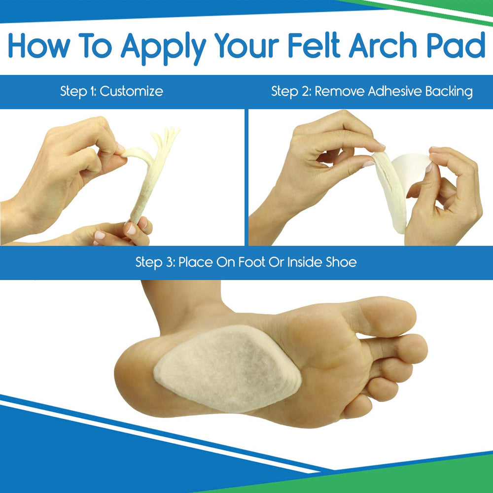 VIVEsole arch pad supports flat feet and high arches for daily wear.