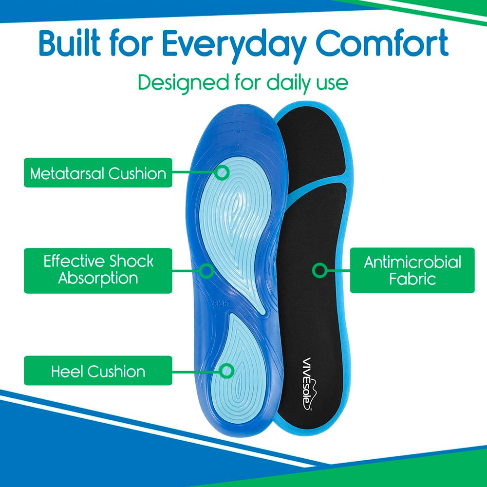 ViveSole insoles in sneakers support long walks and daily activities