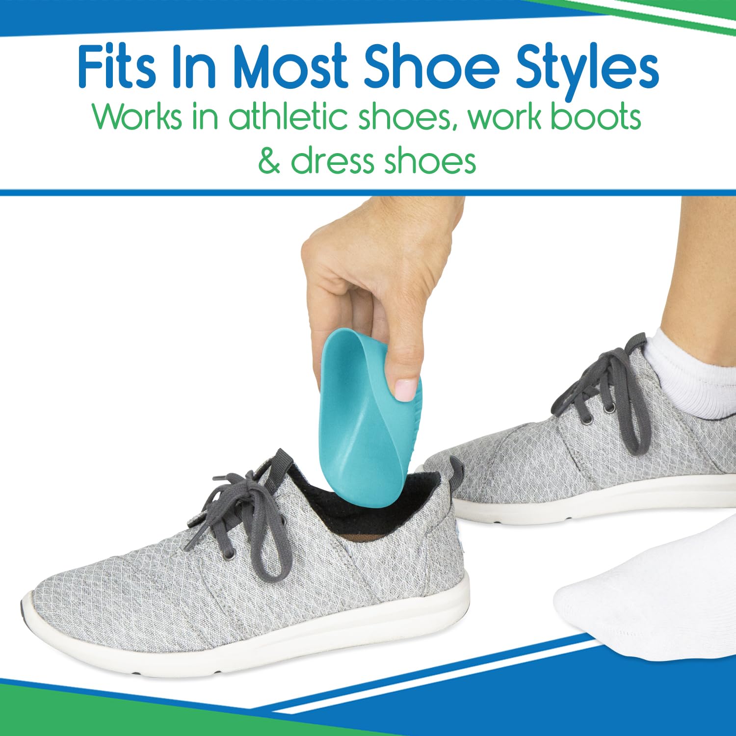 VIVEsole medium size heel cups suit many shoes and activities.