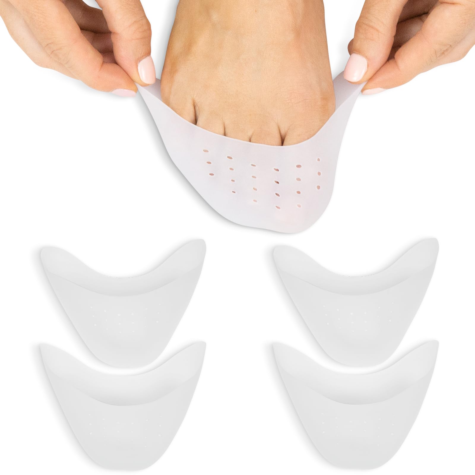 VIVEsole protectores de dedos de silicona, alivio suave para fricción en los pies.