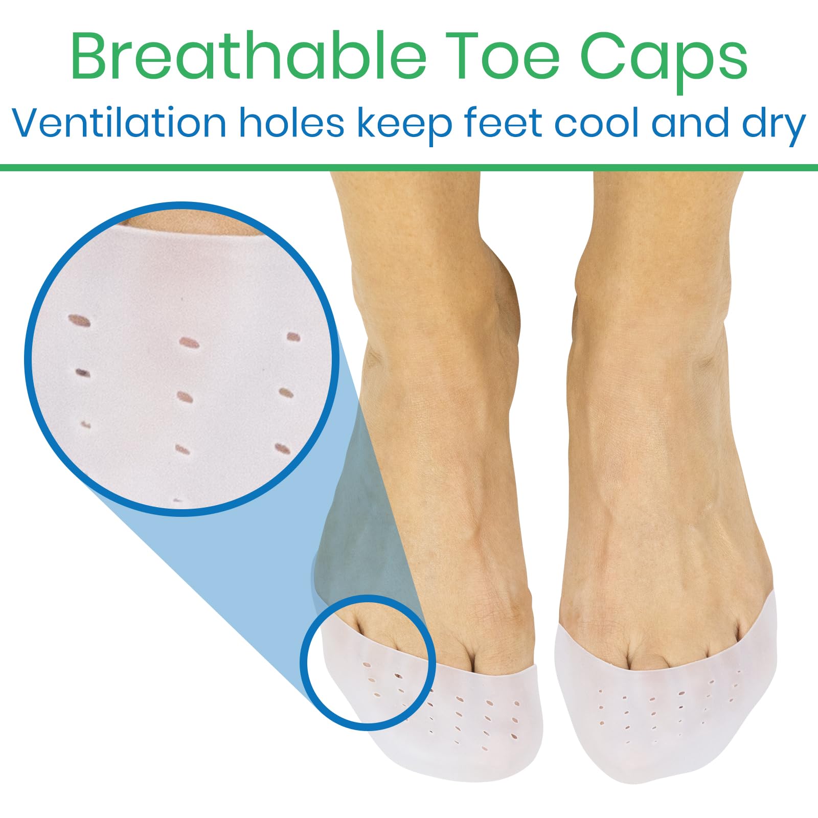 VIVEsole tapas para dedos en silicona, compatibles con diferentes zapatos.