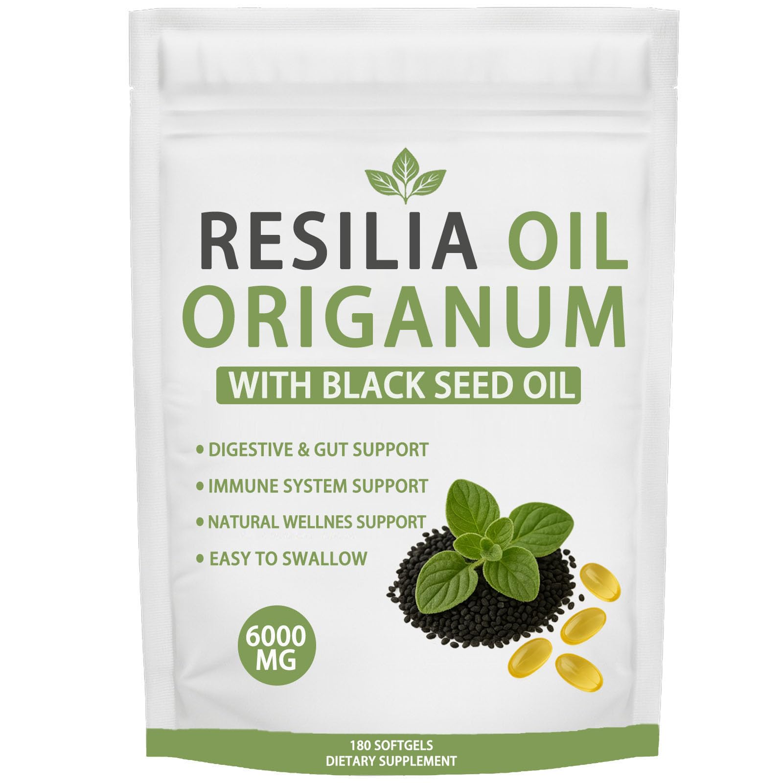 Vivikig RESILIA Origanum with Black Seed oil bottle front for daily wellness support