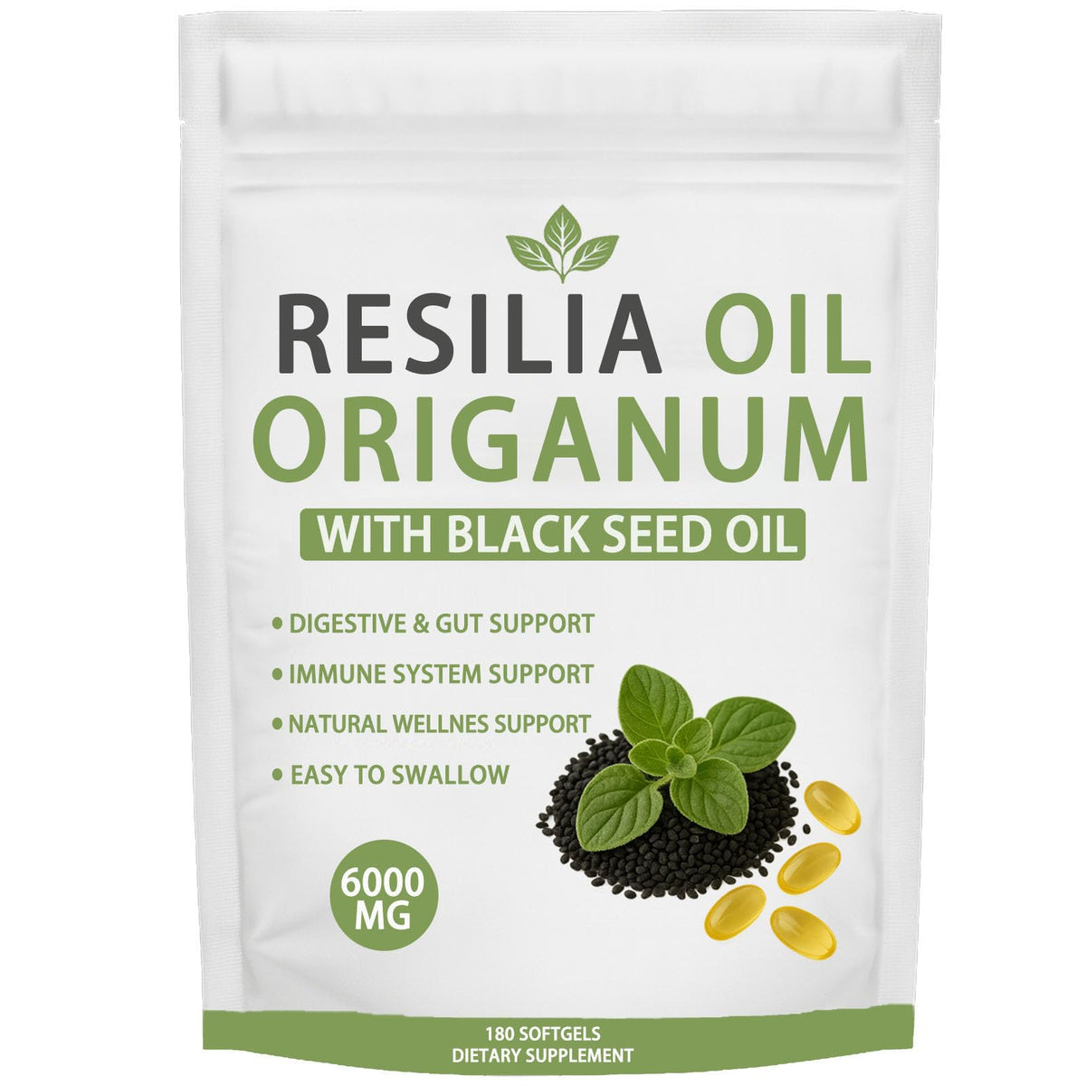 Vivikig RESILIA Origanum with Black Seed oil bottle front for daily wellness support