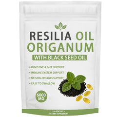 Vivikig RESILIA Origanum with Black Seed oil bottle front for daily wellness support