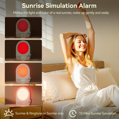Vivilumens dual alarm with snooze lever supports flexible weekday mornings.
