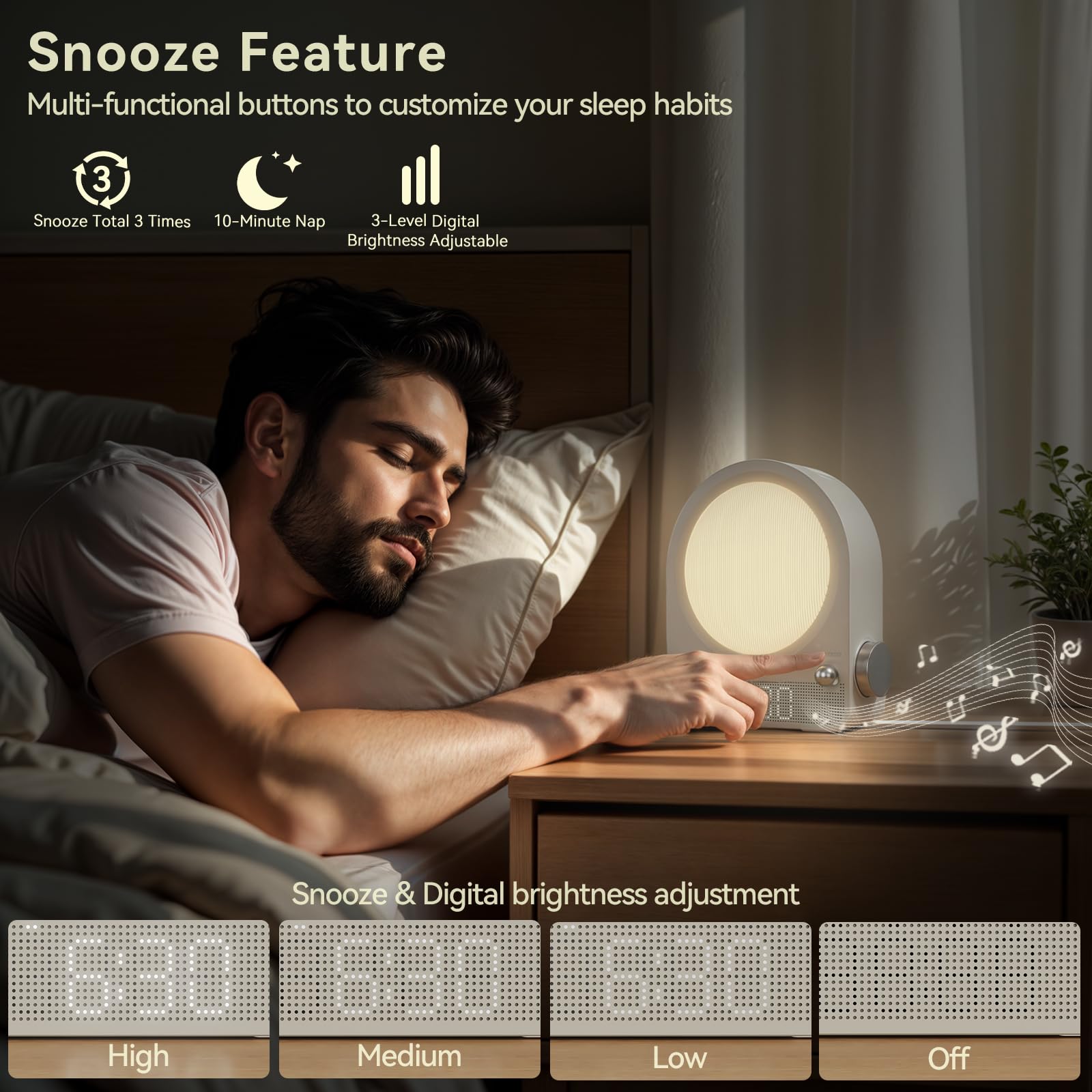 Vivilumens sleep timer helps wind down with timed sessions.