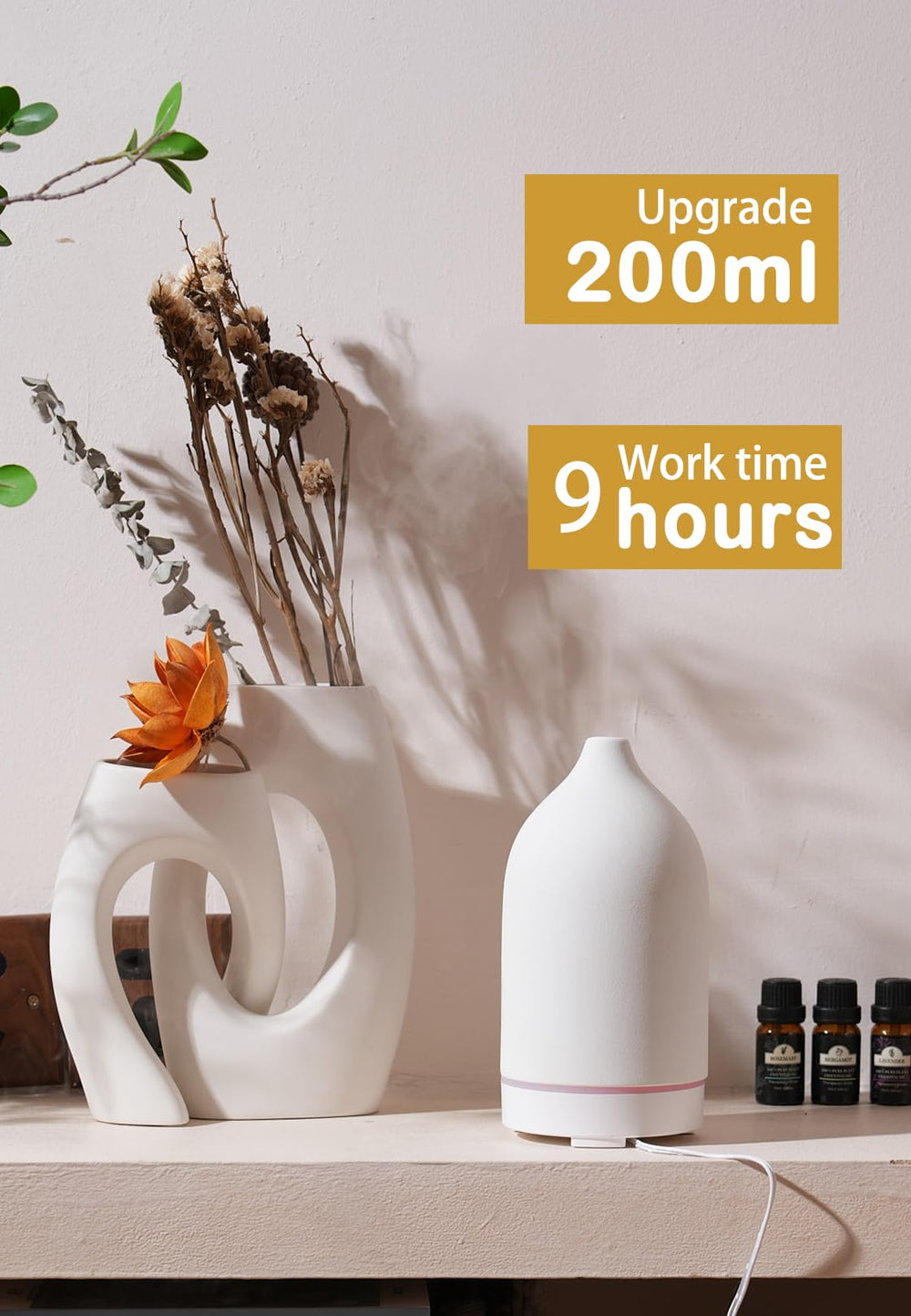 VIVITEST Stone Diffuser ceramic cover close-up shows handcrafted detailing and durability