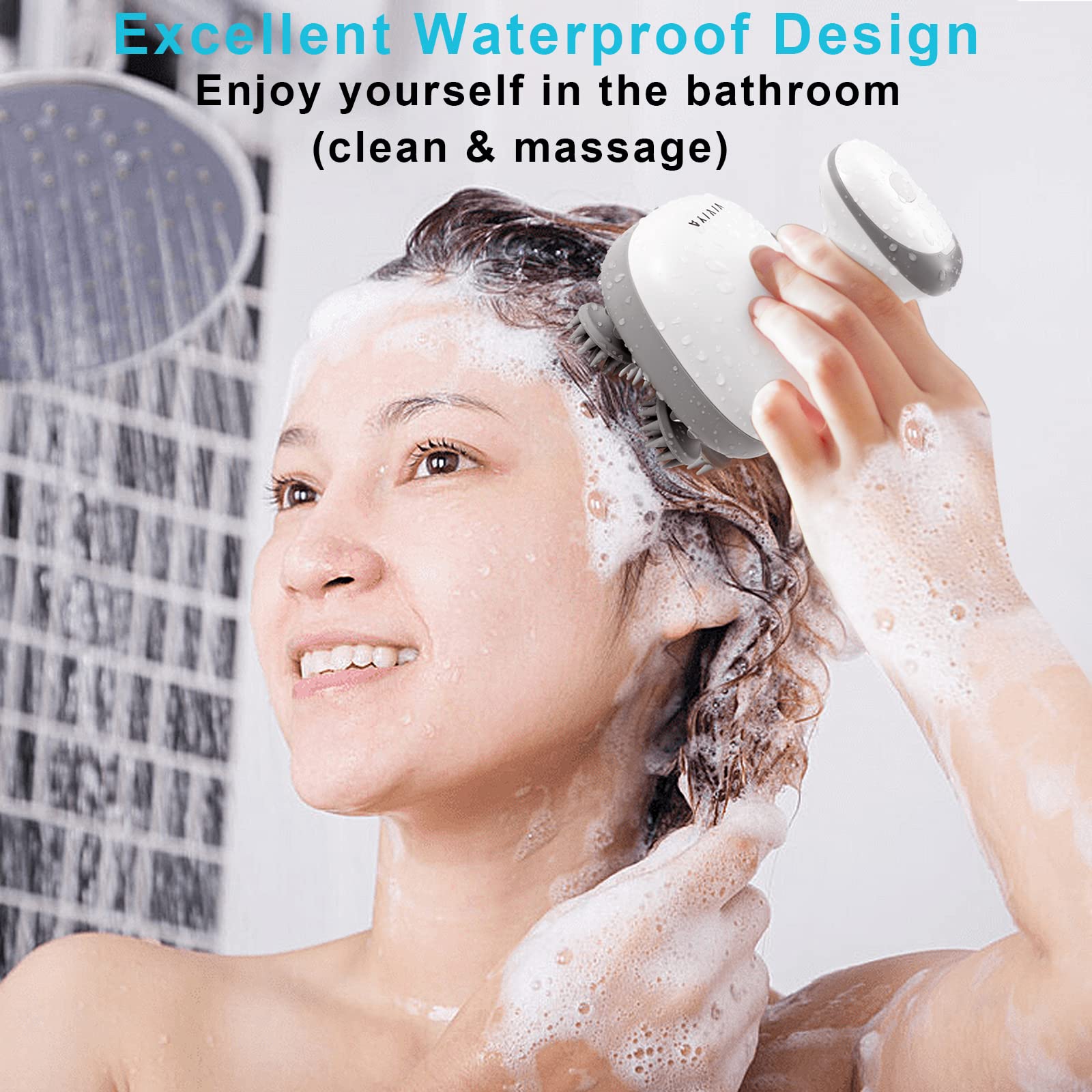 VIVIYA Massager showing rotating heads for customizable pressure.
