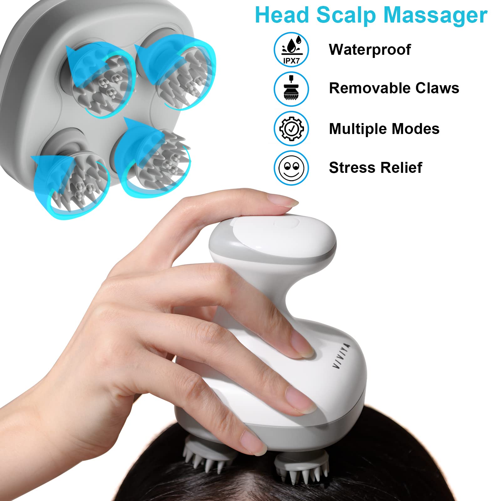 VIVIYA Waterproof massager pictured in bath for convenient use.