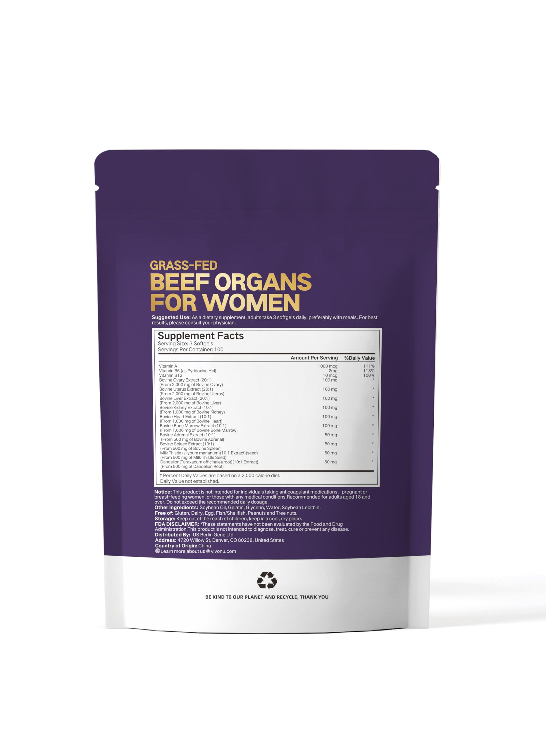 VivoNu 100-day supply packaging signals long-term use and planning.