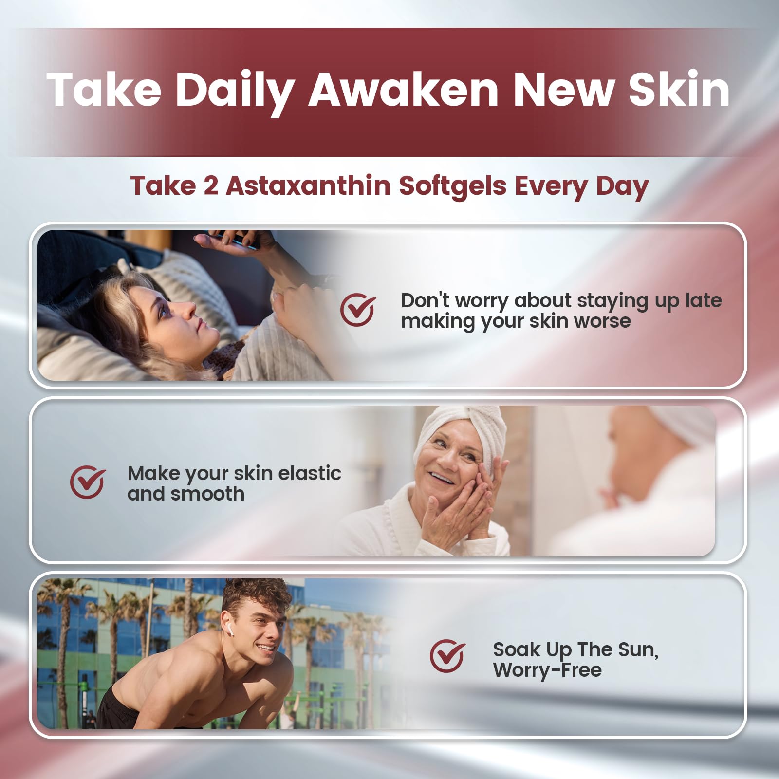 VivoNu eye and skin health focus illustrates multi-benefit use in everyday routines.