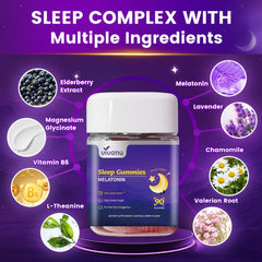 VivoNu berry-flavored sleep gummies close-up showing a tasty unwind option.