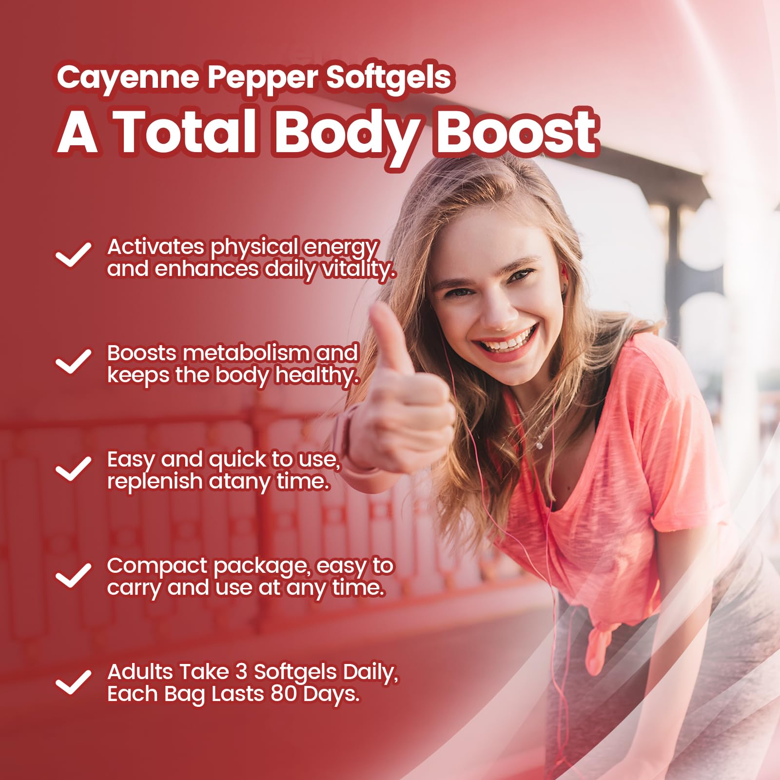 VivoNu Cayenne Pepper softgels label detail showing key ingredients