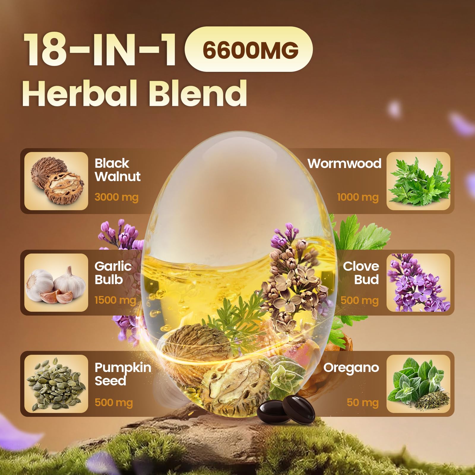 VivoNu garlic pumpkin seed clove oregano blend for botanical nourishment