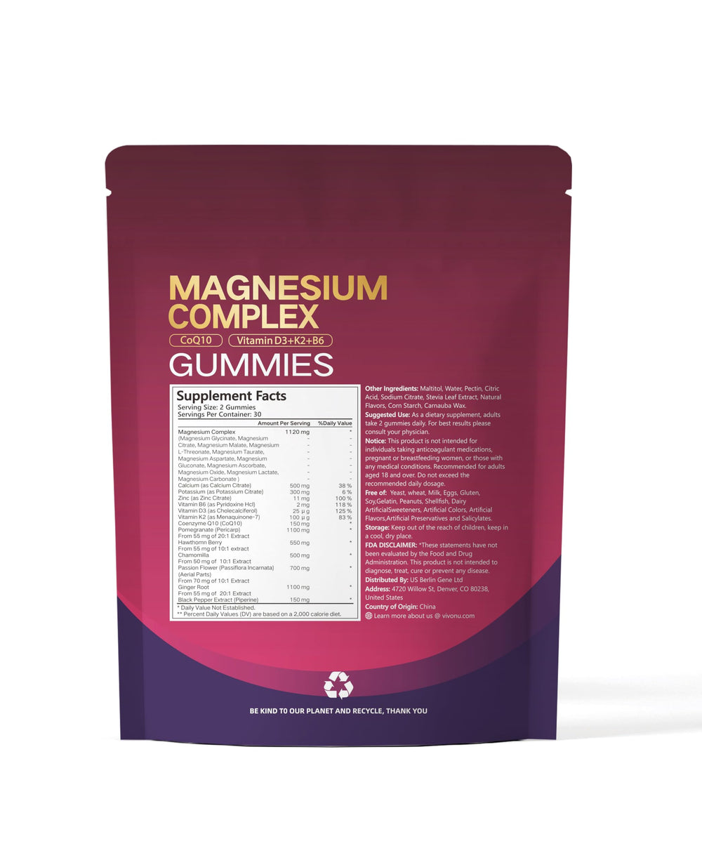 VivoNu gummies with herbal support suggesting relaxation and antioxidant benefits.