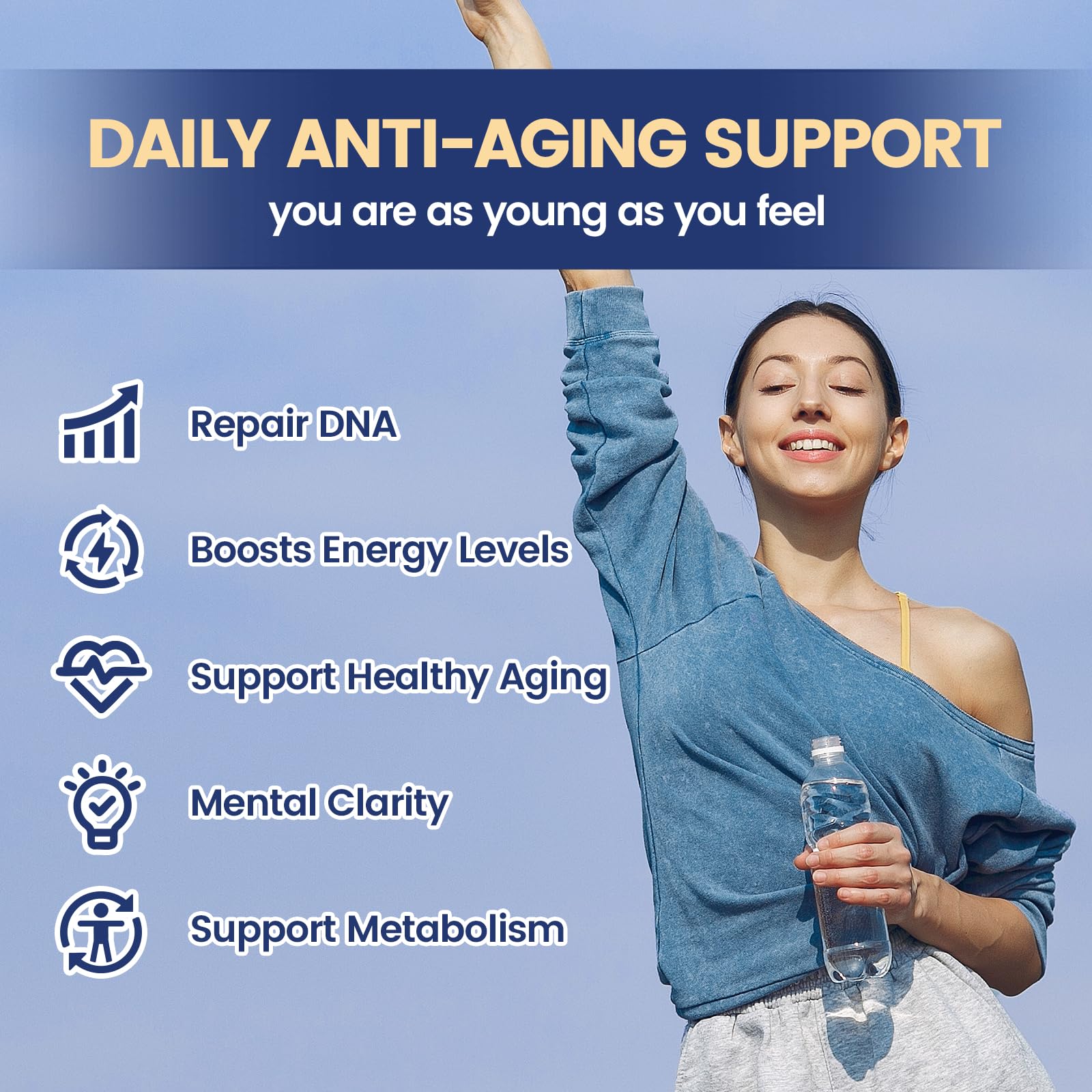 VivoNu Nad Liquid bottle label closeup highlighting NR and PQQ ingredients.