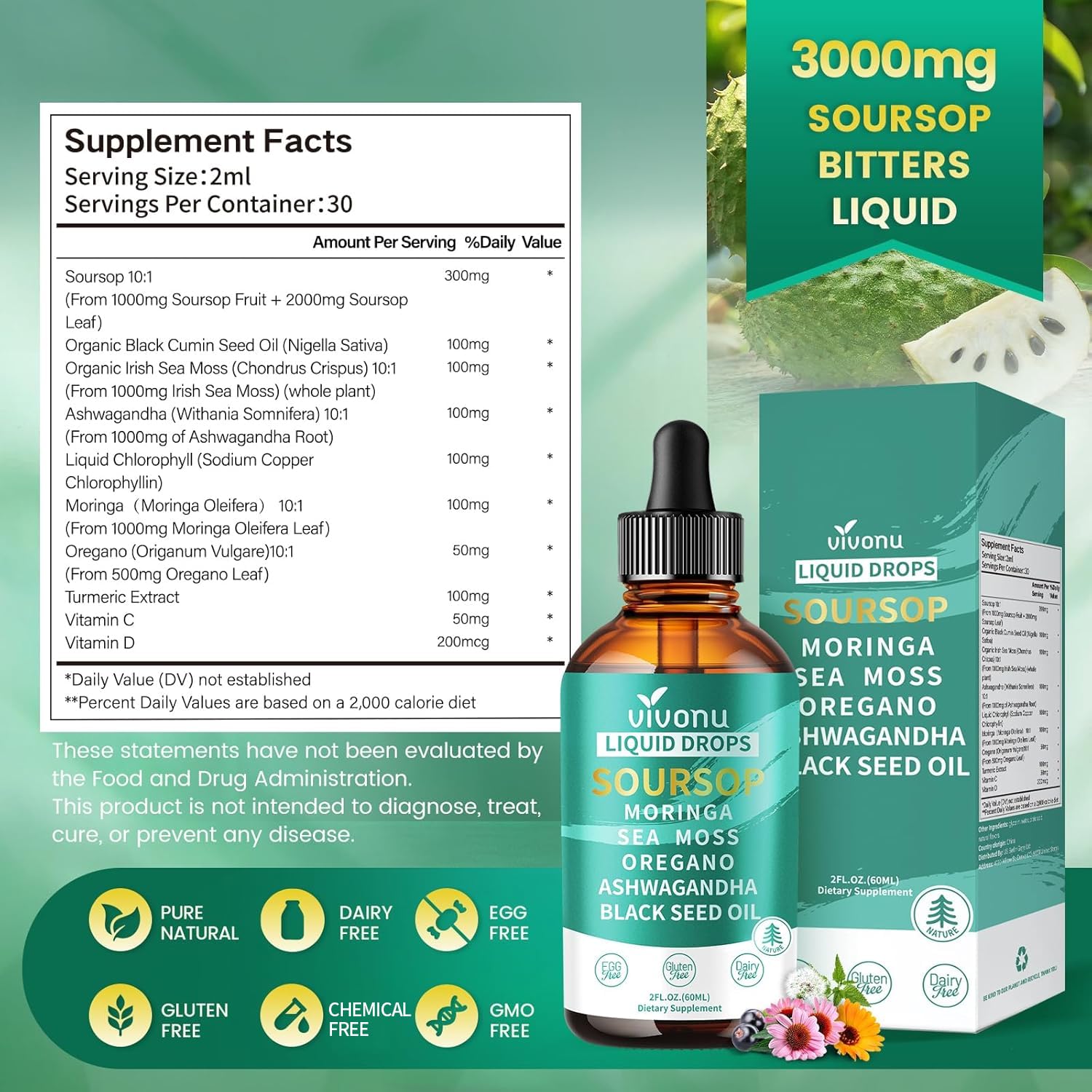 VivoNu packaging emphasizes non-GMO and gluten-free purity.