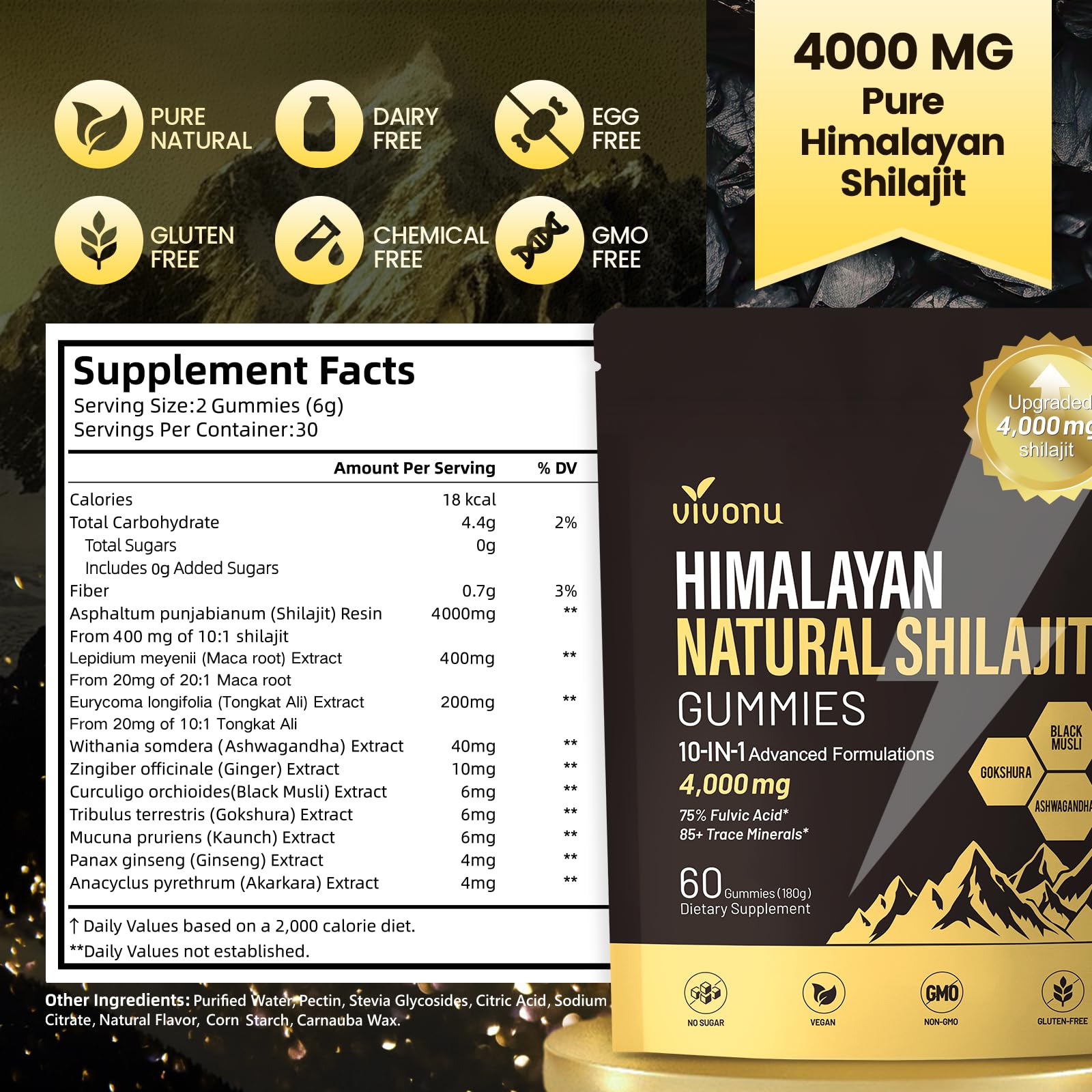 VivoNu Shilajit Gold Gummies refrigerate for best flavor and freshness