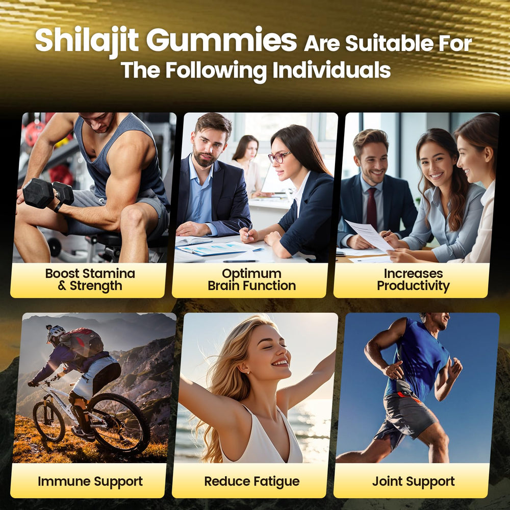 VivoNu Shilajit Gummies graphic showing 75% fulvic acid content and potency.