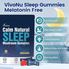 VivoNu Sleep Gummies closeup of raspberry-flavored gummies for easy nightly routine