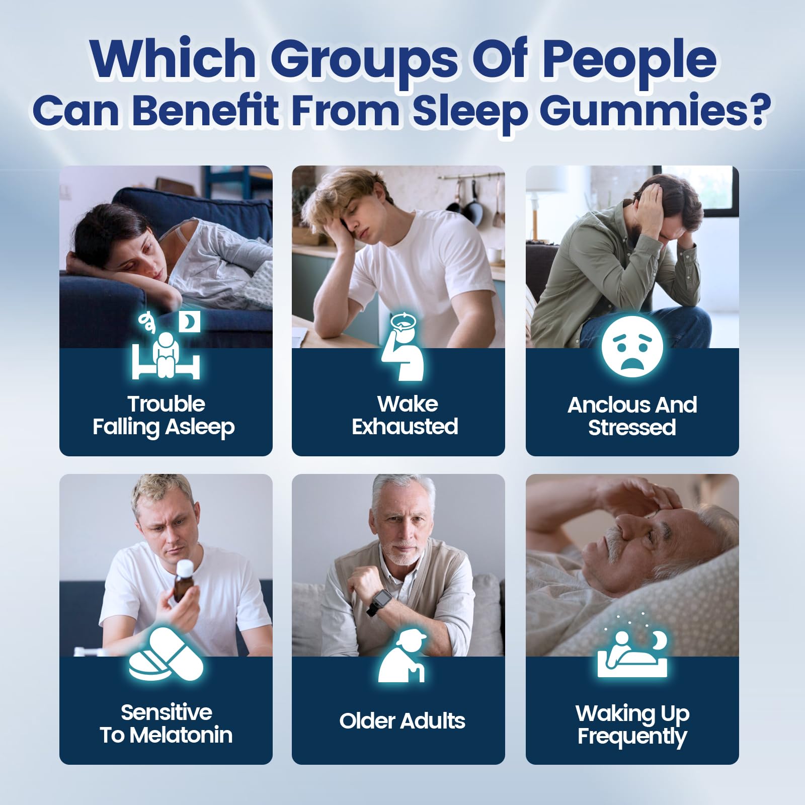 Two VivoNu Sleep Gummies served for bedtime use