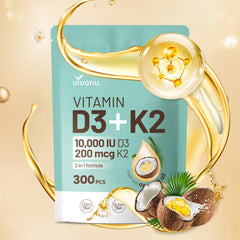 VivoNu Vitamin D3 K2 bottle for 2 in 1 bone and immune support