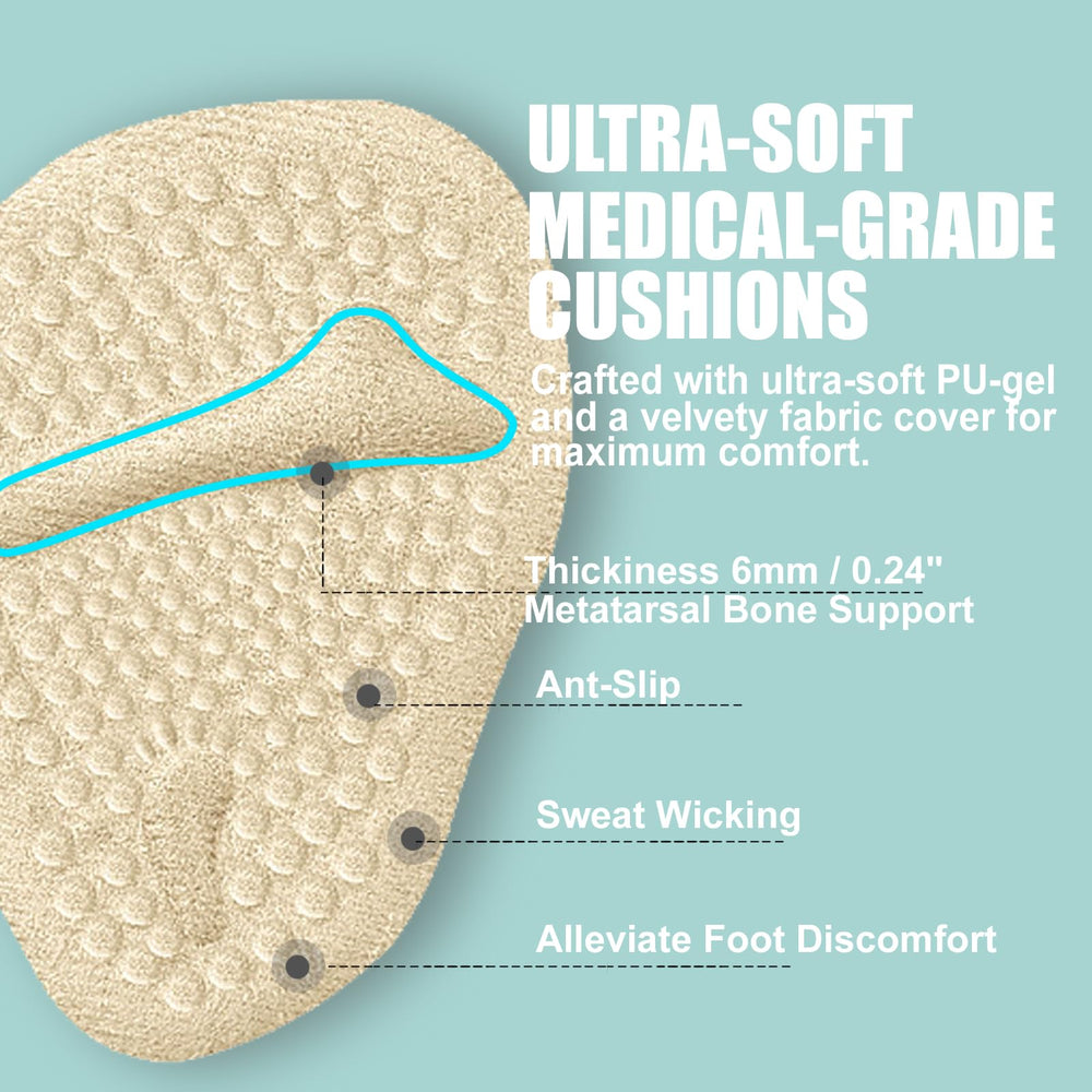 Viybtue shoe cushions for women with suede finish, breathable and anti-slip