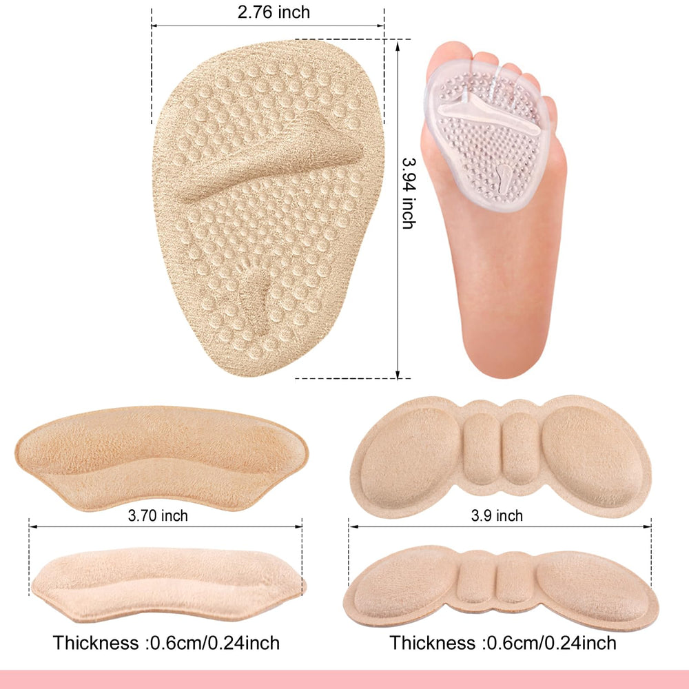Viybtue shoe pads, versatile support for heels, flats, and boots