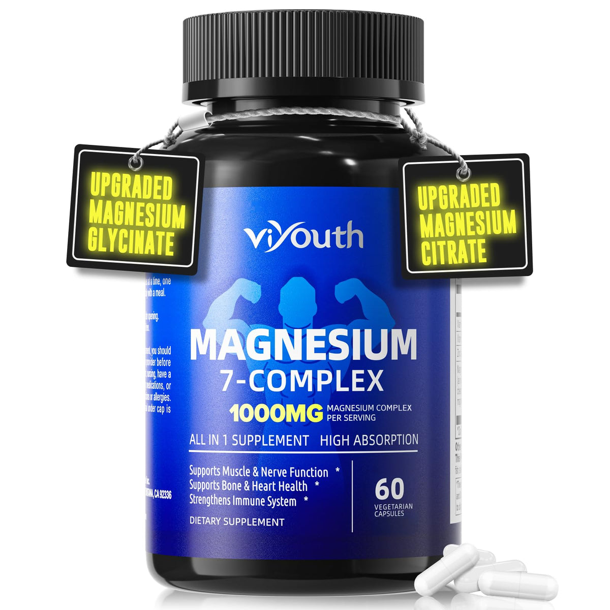 VIYOUTH Magnesium 7 Complex bottle front for everyday wellness